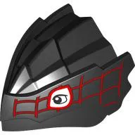 Creature Body Part, Dragon Head with White Eyes, Red Webbing print