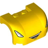 Vehicle Body, Wheel Arch / Mudguard 3 x 4 x 1 2/3 Curved with Front with Headlights, Smile Print (Cruz Ramirez)