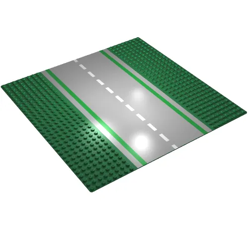 Baseplate 32 x 32 with 8-Stud Straight with Road Print
