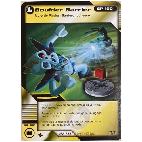 Trading Card, Ninjago Deck #1: 75 - Boulder Barrier - International Version