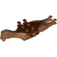 Animal Body Part, Dinosaur, Pteranodon Body, 4 Studs, 6 Clips with Reddish Brown Top