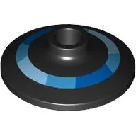 Dish 2 x 2 Inverted [Radar] with Bright Light Blue/Dark Azure/Blue Circle print