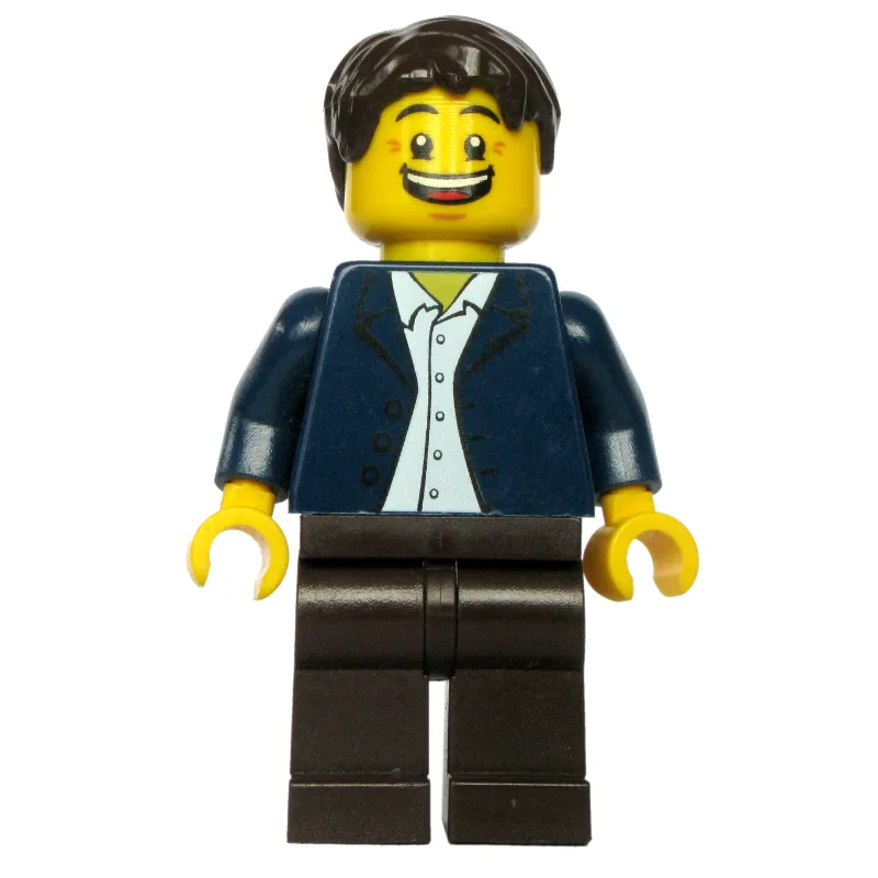 Dark Blue Torso, Dark Brown Legs, Dark Brown Hair