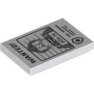 Tile 2 x 3, Wanted Poster with 'WANTED' and '604-16' Print