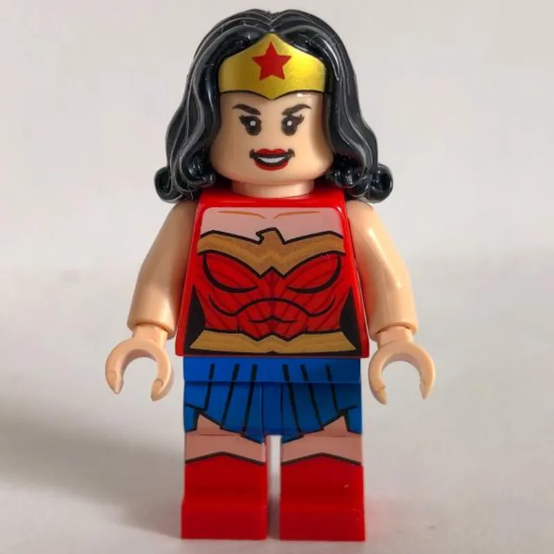 Wonder Woman with Tiara and Hair, and Gold Belt with Blue Skirt