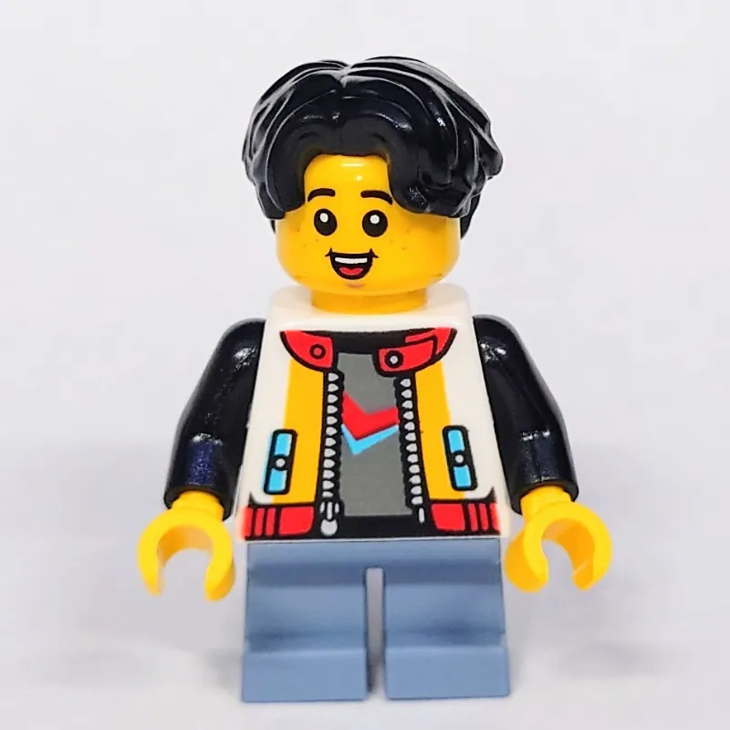 Kid, White Torso, Sand Blue Legs, Black Hair