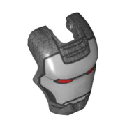 Headwear Accessory Visor Top Hinge, Rounded, with Red Eyes Print