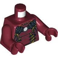 Torso Armor with Silver and Gold Detailing, Light Blue/White Triangle (Arc Reactor) Print (Iron Man), Dark Red Arms and Hands