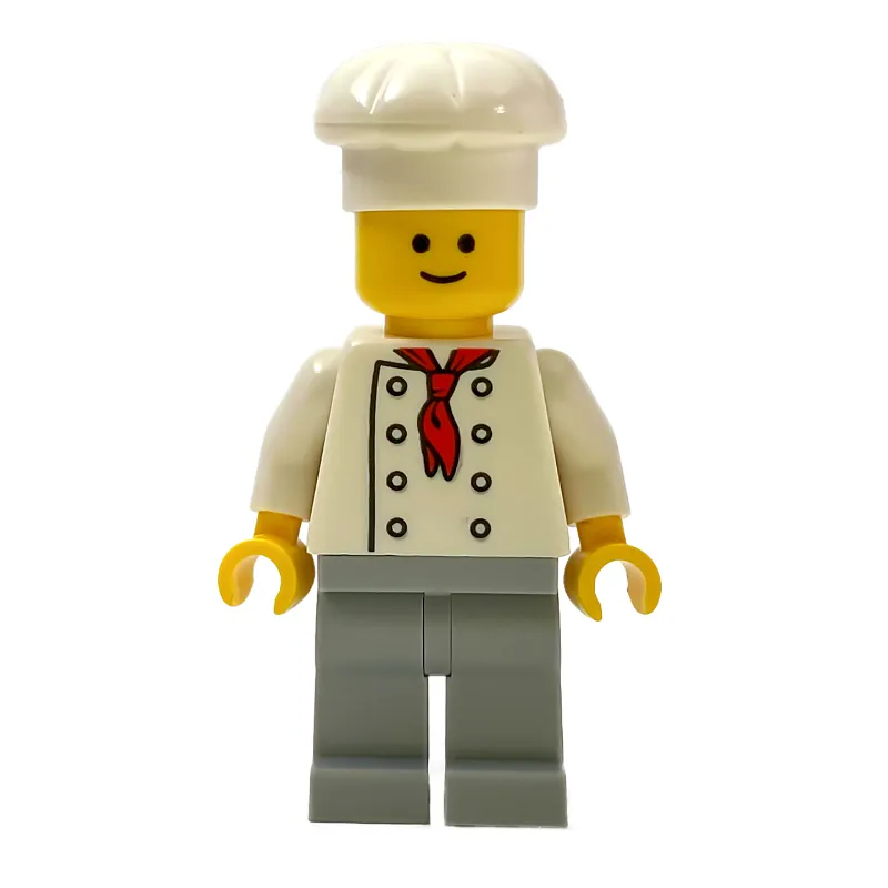 Chef, Red Neckerchief, Light Bluish Gray Legs, No Wrinkles