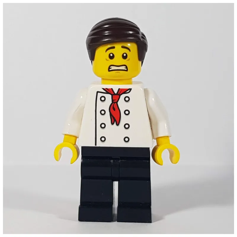Chef, Red Neckerchief, Black Legs, Dark Brown Hair