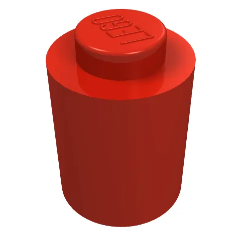 Brick Round 1 x 1 Solid Stud, No Bottom Groove