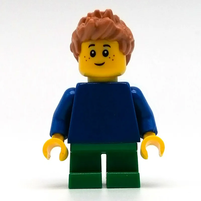 Leo - Blue Torso, Green Legs, Medium Nougat Hair