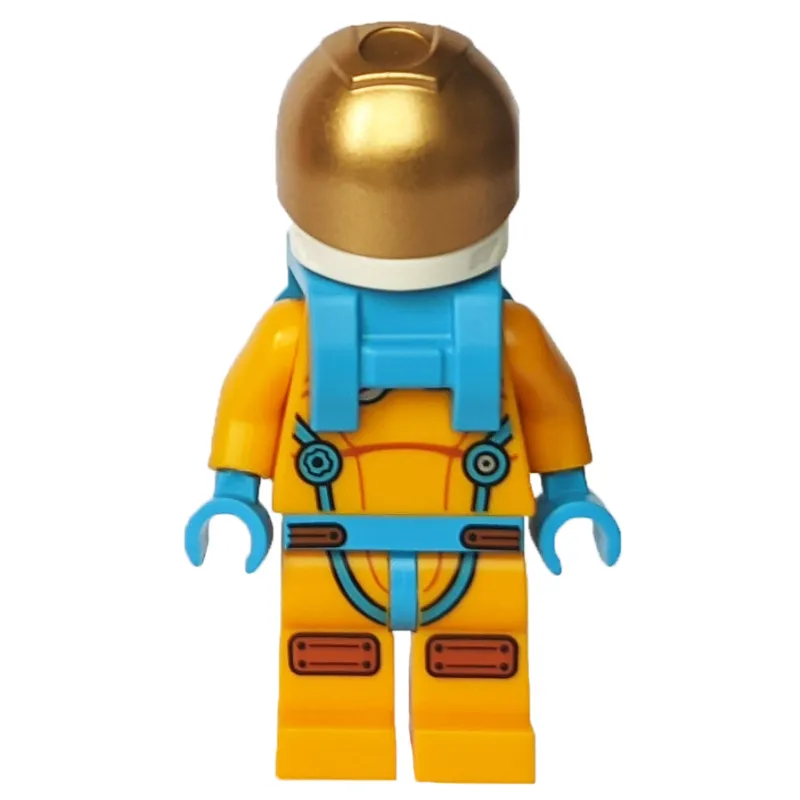 Astronaut, Female, Bright Light Orange Suit, Gold Visor (Sally Stardust)