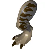 Animal Body Part, Dinosaur, Tyrannosaurus Rex Leg, Left, with Pin, Dark Brown Claws and Dark Brown Stripes on Dark Bluish gray Print