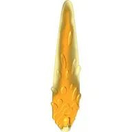 Flame / Vapor Trail 3 x 14 with Axle Hole and Bright Light Orange Marbled Center Pattern
