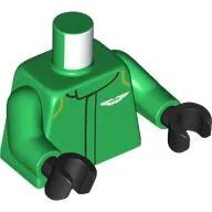 Torso, Racing Suit, Aston Martin Logo print, Green Arms, Black Hands