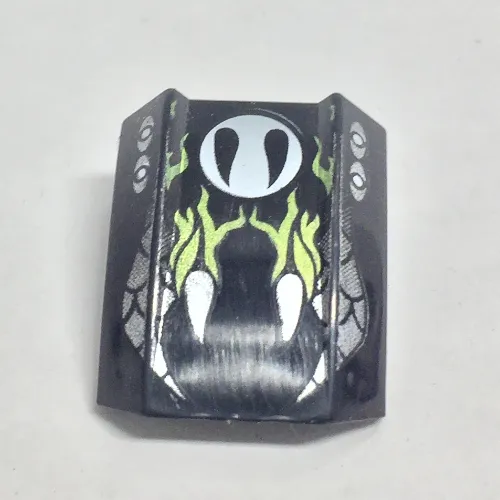 Slope Curved 2 x 2 with Lip, No Studs with Snake Fangs Print (Snake) - Set 4577