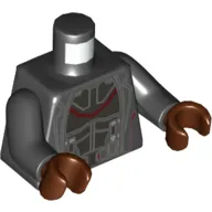 Torso Armour, Dark Red Wire Print, Black Arms, Reddish Brown Hands