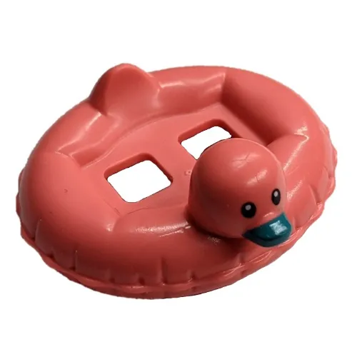 Minifig Hipwear Duck Swim Ring / Floatie / Inflatable Black Eyes and Dark Turquoise Beak Print