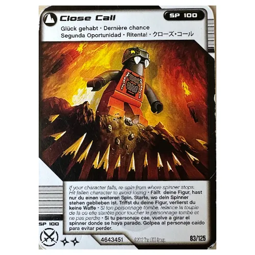 Trading Card, Ninjago Deck #2: 83 - Close Call - North American Version