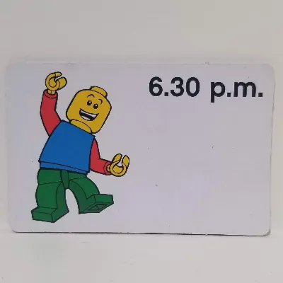 Activity Card, Time-Teaching 12-Hour Clock 6.30 p.m.