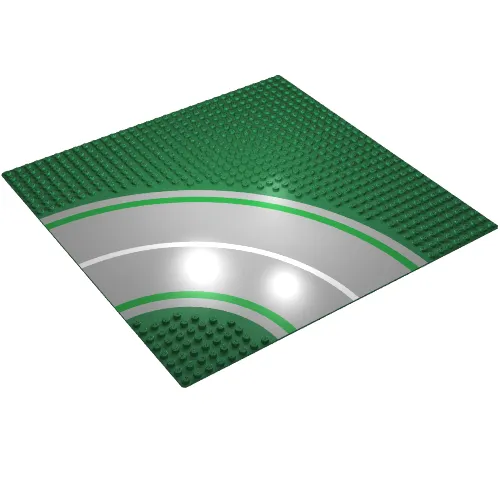 Baseplate 32 x 32 with 8-Stud Curve with Road Print