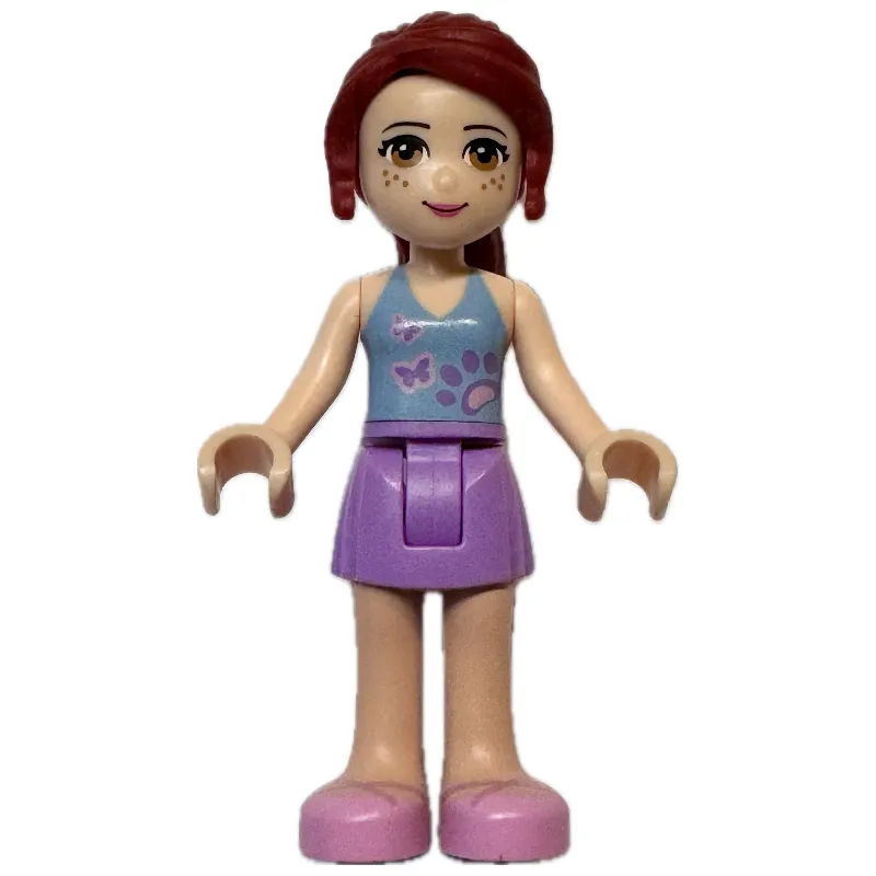 Mia - Medium Blue Top, Medium Lavender Skirt