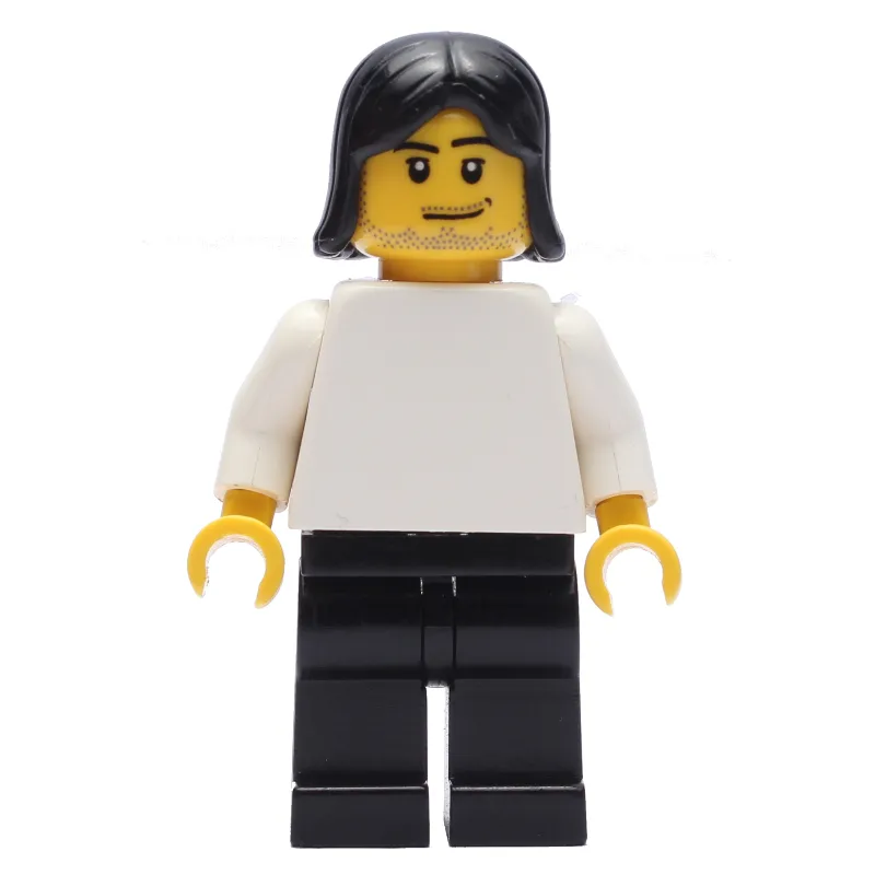 Soccer Player White Plain Torso, Black Legs 1