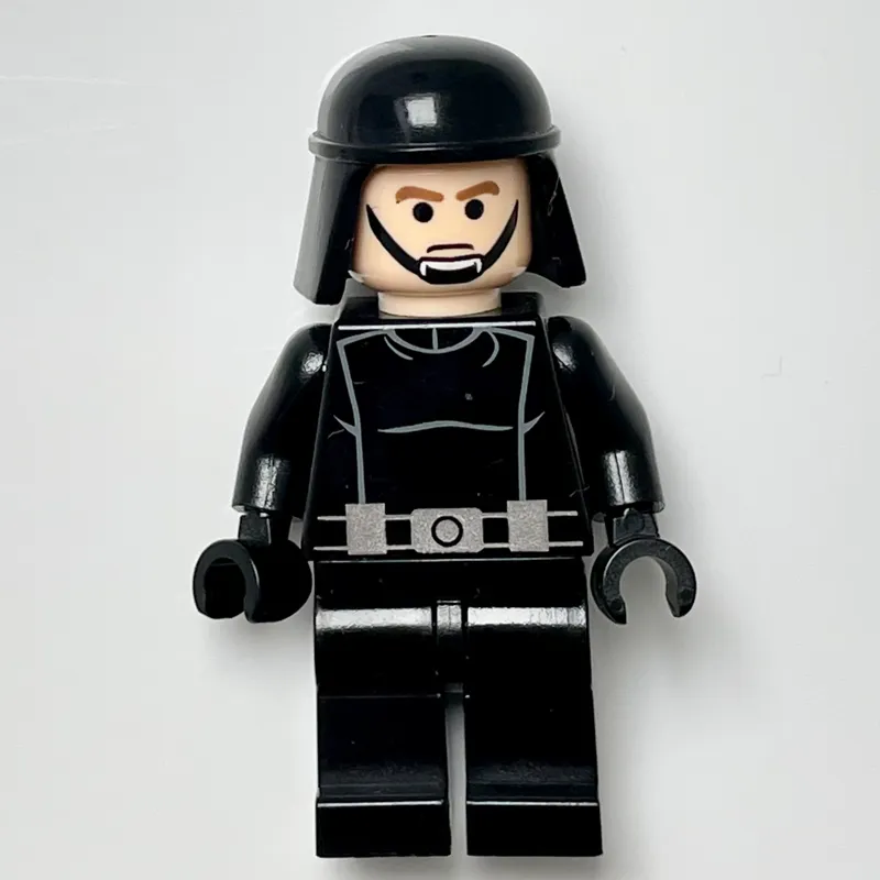Death Star Trooper / Imperial Trooper, Brown Eyebrows, Black Eyes, Black Helmet