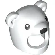 Costume / Mask, Bear, Face Opening with Black Eyes Print