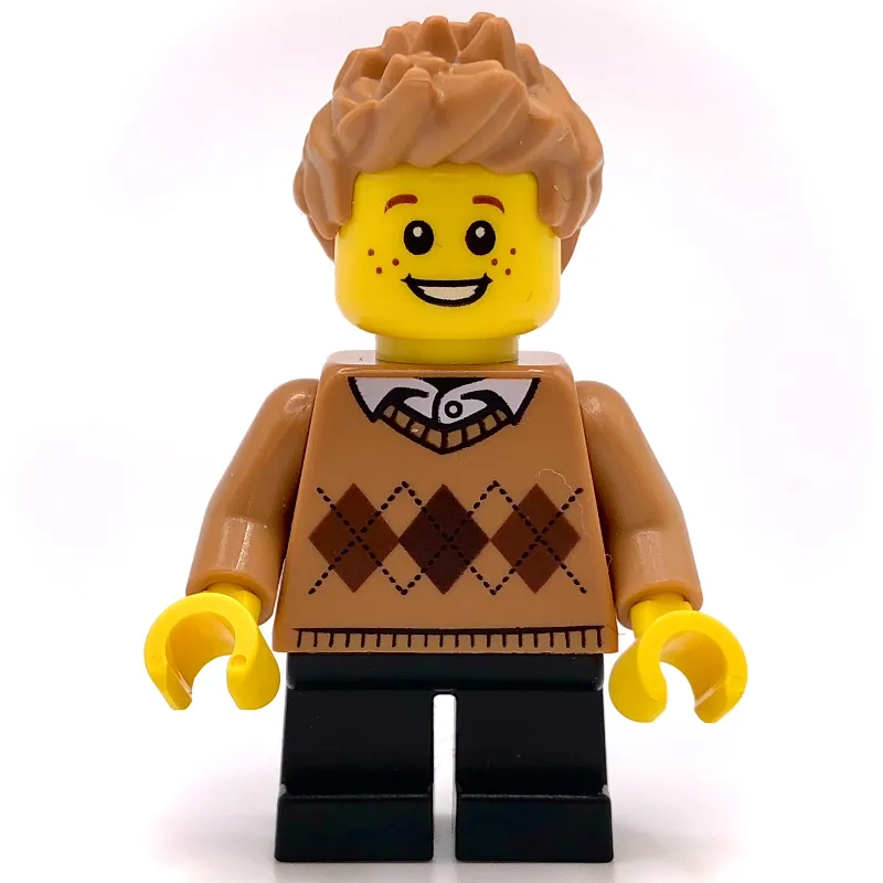 Kid - Medium Nougat Sweater, Black Legs, Medium Nougat Hair