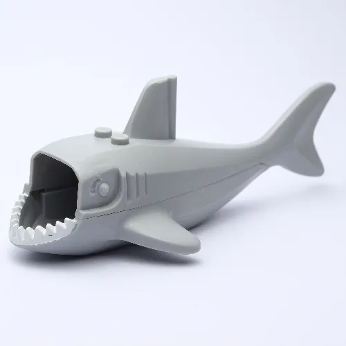 Animal Body Part, Shark Body with Gills and White Teeth Print