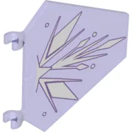 Flag 5 x 6 Hexagonal with U Clips with Lavender/White Crystal Shapes print