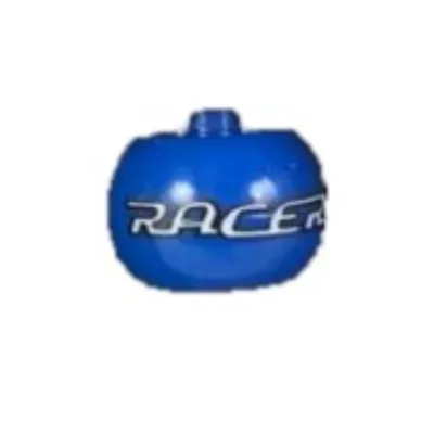 Pen Bead, Round Orb with 'RACERS' Print