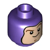 Minifig Head Buzz Lightyear, Raised Eyebrow, Smirk