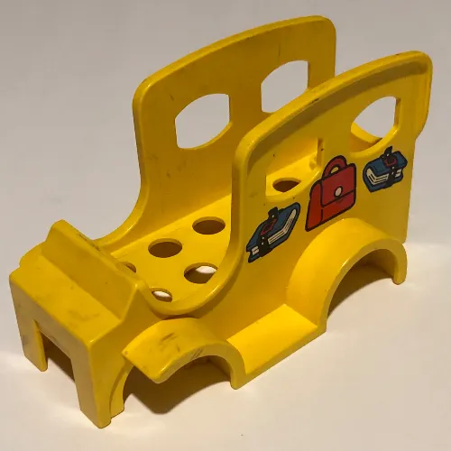 Duplo Car Body School Bus with Books and Bag Print