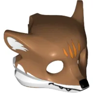 Mask Fox / Skunk, Black Face Details and White Ears Print