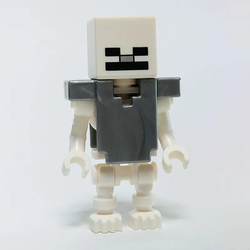 Skeleton, Square Skull, Flat Silver Armor