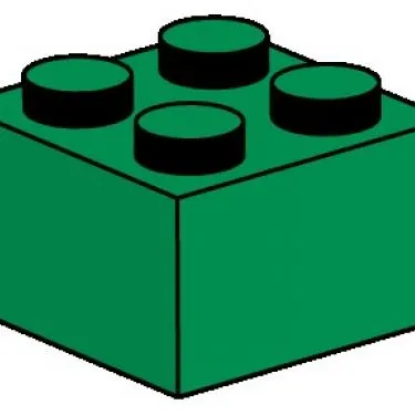 2 x 2 Dark Green Bricks