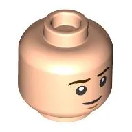 Minifig Head Frodo, Reddish Brown Eyebrows, Smile / White Eyes Scared print