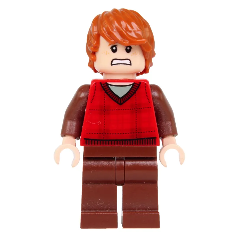 Ron Weasley, Red Tartan Sweater Vest, Reddish Brown Legs