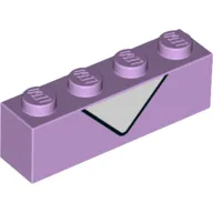 Brick 1 x 4 with White Triangle print