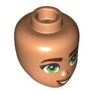Minidoll Head Reddish Brown Eyebrows, Olive Green Eyes print