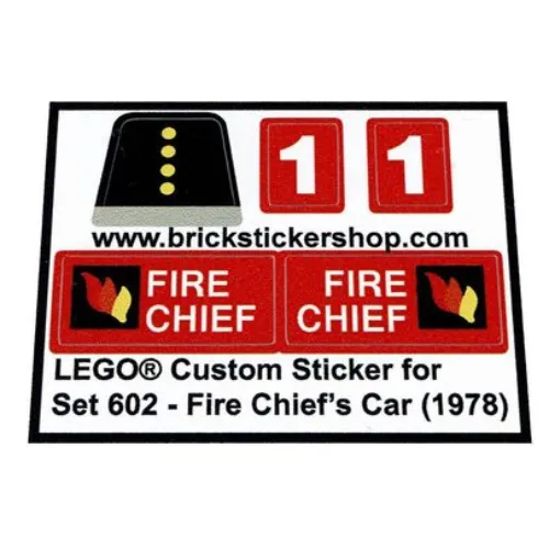 Sticker Sheet for Sets 602-1, 6602-1
