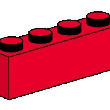 1 x 4 Red Bricks