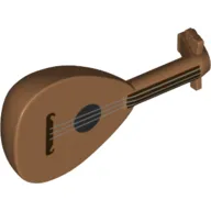 Musical Instrument Lute with White Strings print