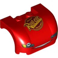 Vehicle Body, Wheel Arch / Mudguard 3 x 4 x 1 2/3 Curved with Front with Headlights, Grill and 'Rust-eze' Print [8487 / 8200]