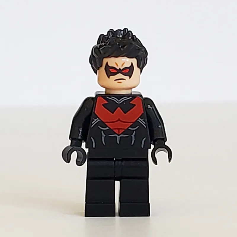 Nightwing with Dark Red Eyes and Dark Red Chest Symbol