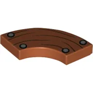 Tile 2 x 2 Curved, Macaroni with Wooden Board, Nails print