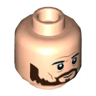 Minifig Head Sirius Black, Reddish Brown Beard